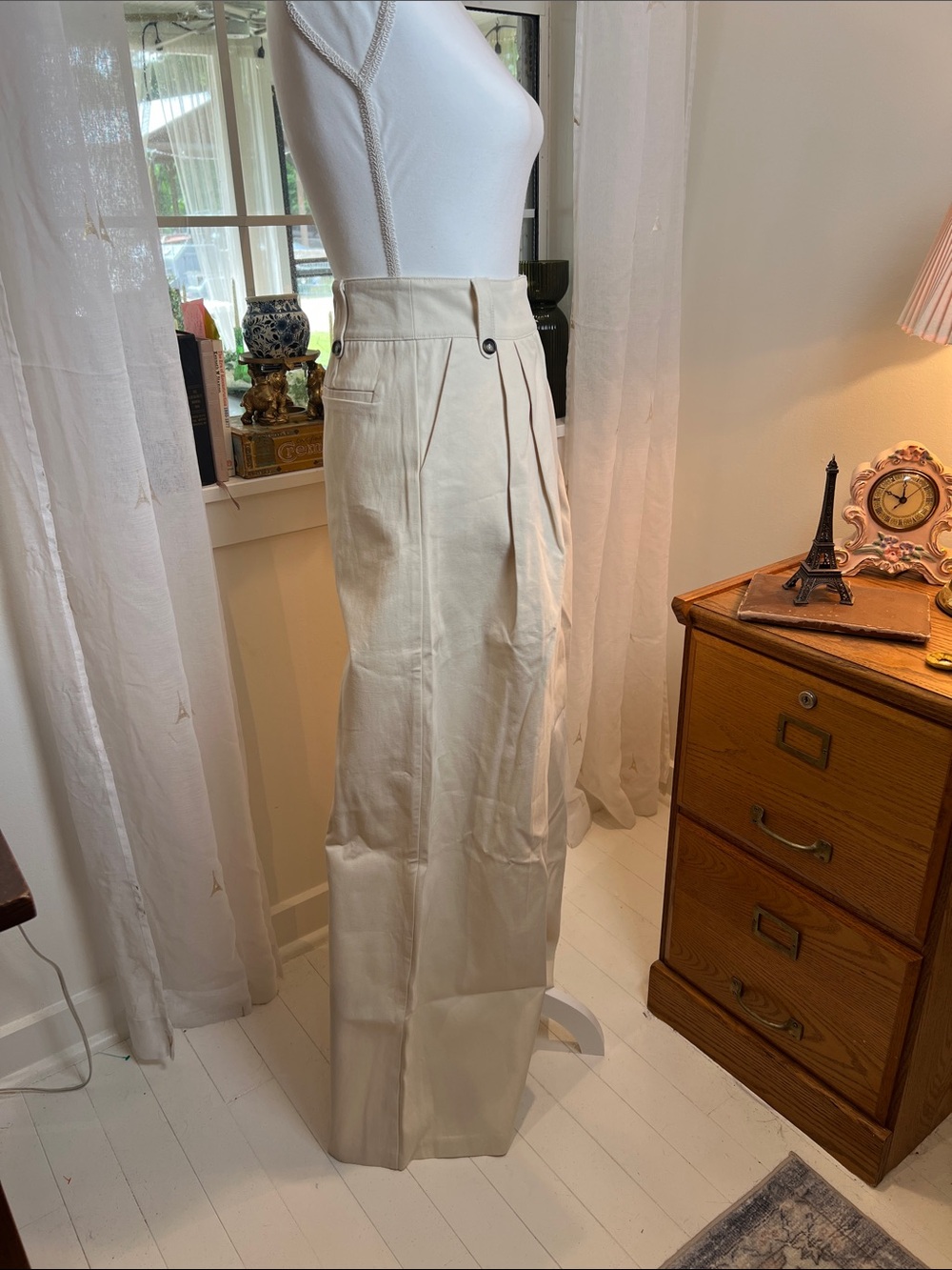 Nasty Gal Cream High-Waist Wide-Leg Pants size 4. NWT! - Picture 4 of 7